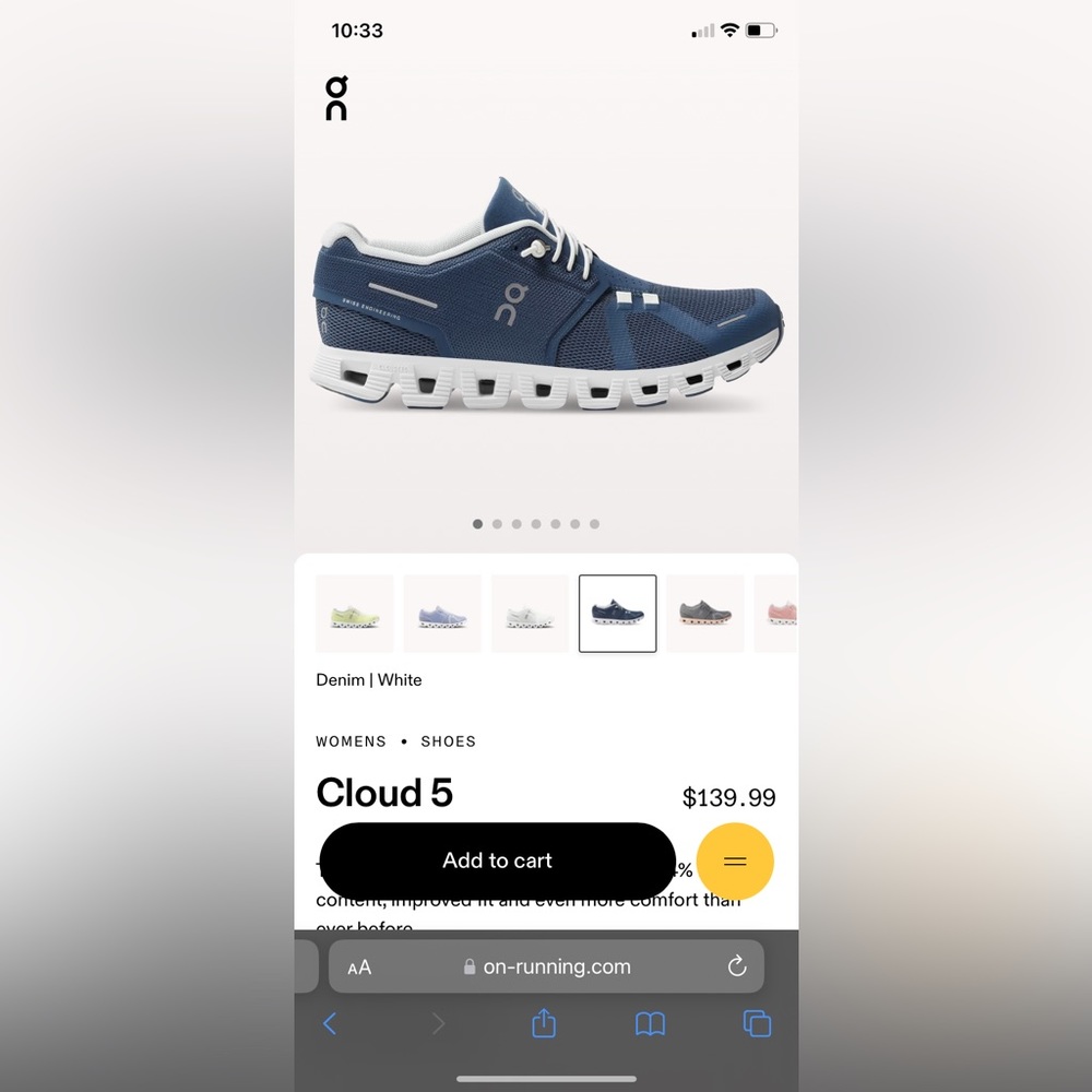 COPY - On Cloud 5, Navy sneakers